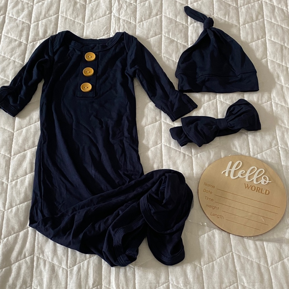 Bamboo Baby Noah Receiving Gown Bundle (boy or girl!)